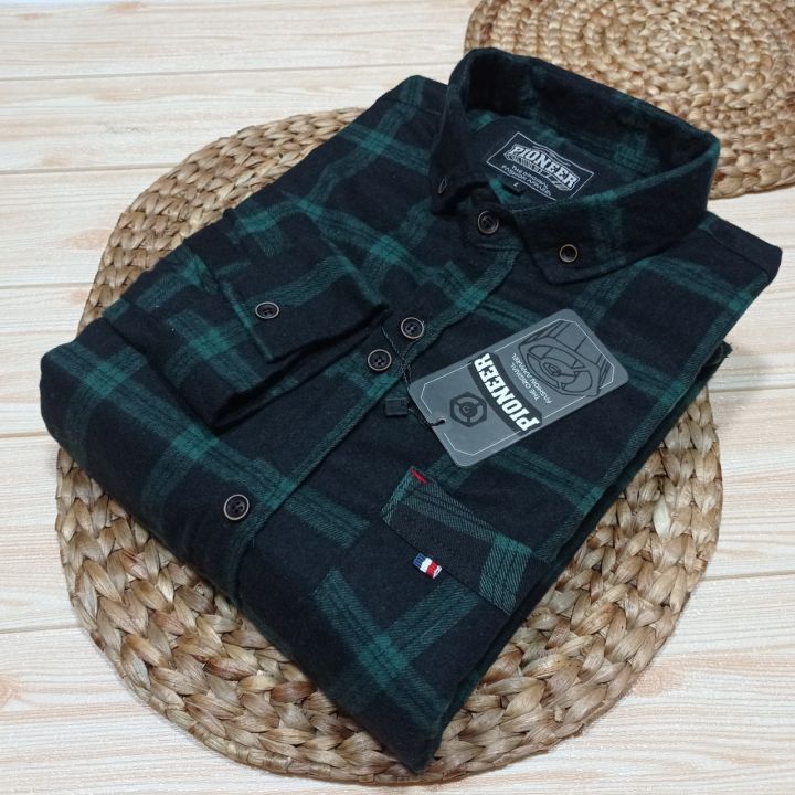 Kemeja Flanel Pria / Kemeja Panjang Kerja Kantor Flanel Kotak / Kemeja
