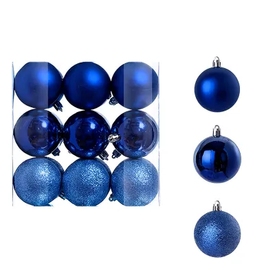 6/12/24 Pcs Set Gold Red Metallic Plastic Ball Xmas Balls Set Ornament for Christams Tree Decor Christmas Balls Decorations Home Hanging Decorative Balls