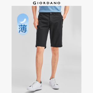GIORDANO Men Shorts Mid Rise Lightweight Comfort Stretch Shorts Solid Color Simple Pockets Summer Fashion Casual Shorts 13103231
