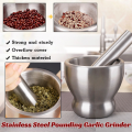 Stainless Steel Pounding Garlic Grinder Food Grade Garlic Pounder Garlic Masher Household Manual Metal Mashing Press Bowl. 