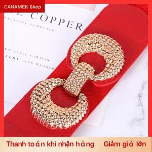 CS Phụ Nữ Thời Trang Mới Trang Trí Đàn Hồi Vành Đai Rộng Khóa Váy Áo Len Thắt Lưng Cho Phụ Nữ