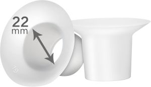 22mm Silicone Flange Inserts Compatible with for Spectra S1/S2 Medela Bellababy Elvie Paruu R12 P10 Momcozy S9 S10 S12 Pro Freemie Breast Pump Shield Reduce 27-28mm Tunnel to 22mm 2pcs