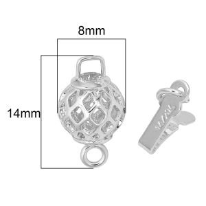 1set/bag 14K Gold Copper Circular Hollow Pearl Clasp Buckle For DIY handmade bracelet necklace accessories