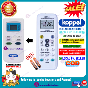 KOPPEL AIRCON Remote Replacement [**Mag Basa B4 Umorder**] Ready to USE Universal for KOPPEL AIR CONDITIONER Remote Control UNIVERSAL KOPPEL Universal AC Remote KOPPEL Aircon Remote alluremarketplace2ND