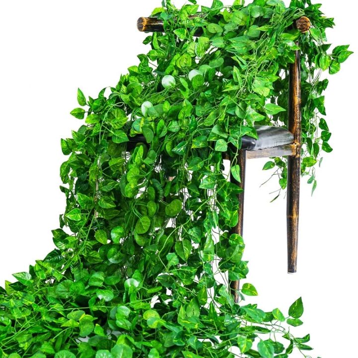 Guirlande De Lierre Artificiel - 2,2 M De Long, Vert Luxuriant, Pour Décoration Murale Intérieure/extérieure