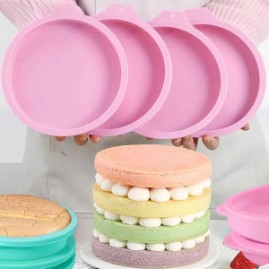 Round Silicone Cake Mold Chocolate Mousse Cake Mould Baking Pan for Dessert Making DIY Bakeware Tool
