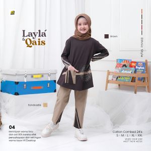 Hooflakids Setelan Anak Perempuan Usia 5 Sampai 12 Tahun Simple Ethnic Layla Kualitas Premium