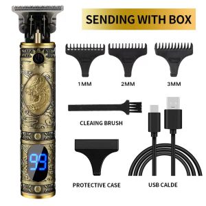 DVS Hair Clipper USB Charge Cordless Hair Clipper For Men USB Rechargeable Hair Clipper Electric Hair Clipper Razor 0mm Shaver Male Barber Hair Cutting Machine(4 Free Comb)
