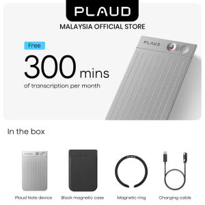 Plaud Note AI Voice Recorder with Magnetic Case | Transcribe & Summarize with AI Technology | Note Taker for Meetings & Calls - Silver