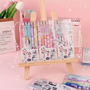 Wholesale 6pcs Cartoon 0.5mm Black Ink Press Cute Gel Pen Student School Office Supplies Stationery