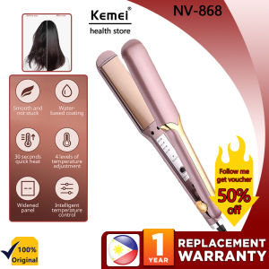 KEMEI KM-328 Professional Hair Iron Straightening Irons Ceramic Tourmaline Ionic Flat Iron Hair Straightener Professional Glider PLUG  Straightener Straight hair splint