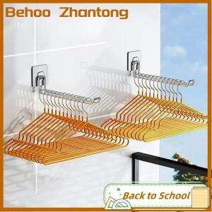 Behoo Versatile Wall-mounted Hanger Storage Space-saving Foldable Clothes Hanger Rack Windproof Anti-slip Organizer