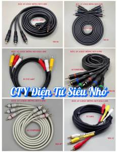 Dây AV 6 đầu bông sen 0.9M 1.8M 3.6M hàng chính hãng PCT âm thanh chất lượng cao tín hiệu cực chuẩn