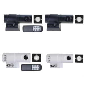 นาฬิกาเครื่องฉายแอนะล็อก LED หลากสีควบคุมระยะไกลปรับได้180องศาพร้อมปุ่มที่สลับได้สำหรับของตกแต่งห้องนอน