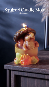 Handmade Silicone Molds 3D Squirrels Mould Soap Molds Castings Molds Baking Molds Craft Supplie for Making