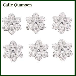 Caile 50ชิ้น เซ็ตลวดลายดอกไม้งานฝีมือจี้ DIY การค้นพบเครื่องประดับ