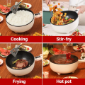 Multifunctional smart electric frying pan Non Sticky Portable 3L Capacity Elecrtic Wok Hot Pot Electric Cooker Steamer for home and dormitory. 