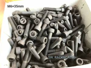 น็อตตัวผู้หกเหลี่ยมหัวจมดำ M6x35mm (ราคาต่อแพ็คจำนวน 20 ตัว) ขนาด M6x35mm Grade :12.9 Black Oxide น็อตหัวจมดำหกเหลี่ยม เกรดแข็ง 12.9 แข็งแรงได้มาตรฐาน น็อตไทย