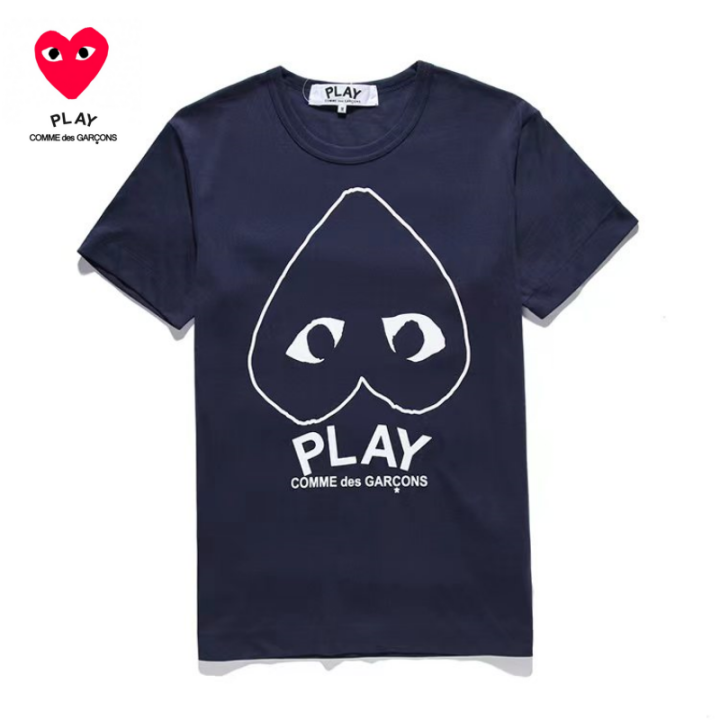 Fashion official store CDG play t shirt for women and men Inverted