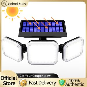 Solar Motion Sensor Flood Light 112 LEDs Outdoor Lighting for Porch Patio Yard 6000K Cool White Waterproof