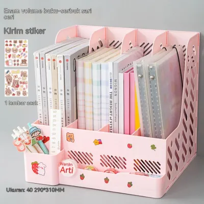 COD Rak Buku Rak Penyimpanan Desktop Organizer File Organizer Box File Rak Pena
