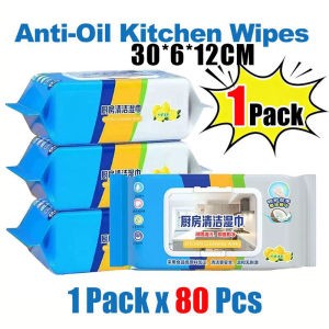 240PCS Kitchen Cleaning Wipes Degreasing Cleaning Anti Oil Tissue Wet Kitchenware Household