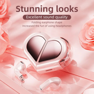 K520 Heart Shape TWS Bluetooth 5.3 Earbuds ENC Noise Reduction Touch Control HiFi Stereo Wireless Earphones