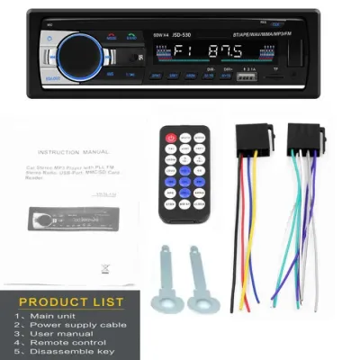 Single Din JSD-520/530/550 Audio Tape Mobil LCD Multifungsi Bluetooth USB MP3 FM Radio Phone Call