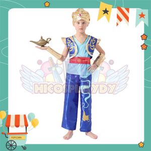 hiCosplayDy Kids Aladdin Cosplay Costumes Full Set Outfits Cosplay Set Performance Costume Aladdin Lamp