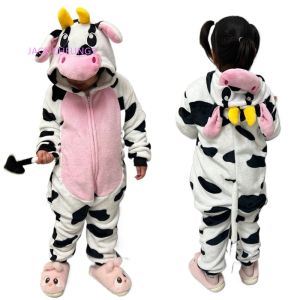 Zipper Cow Cosplay Anime Costume Onesies Pyjamas Cartoon Anima Pajamas Children Kigurumi Onesies Sleepwear2026