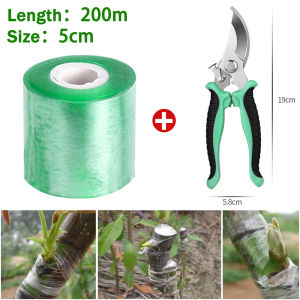 Plants Repair Tapes Grafting Tape Stretchable Grafting Film With Pruning Shears Cutter Pvc Plant Grafting Tools