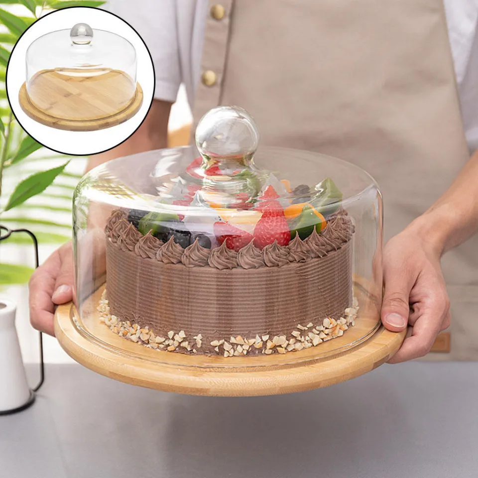 Perfk Glass Cover Serving Tray Cake Stand for Festive Party Food - Main Image