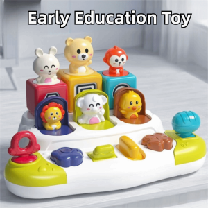 FLYING Montessori Kids Animal Pop Up Toy Cause and Effect Development Baby Interactive Activity Sensory Toy  Learning Educational Toys Children