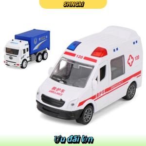 SHNGki Bệnh Viện Cứu Hộ Xe Cứu Thương Cảnh Sát Kim Loại Xe Ô Tô Mô Hình Kéo Trở Lại Âm Thanh Và Ánh Sáng Hợp Kim Diecast Xe Đồ Chơi Cho Trẻ Em Chàng Trai Quà Tặng