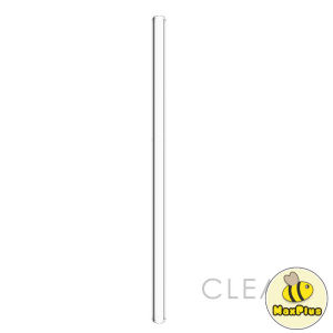 MaxPlus Heat And High Temperature Resistant Glass Straw 8mm*20cm Elbow and Straight