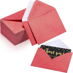 K10SEQ 50pcs Màu vàng Phong bì trống Quy mô doanh nghiệp Phong cách cổ điển Phong bì thiệp mời Thanh lịch 10x7cm Phong bì thiệp chúc mừng Thiệp mời đám cưới