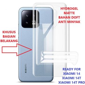XIAOMI 15 15 ULTRA 14 14T 14T PRO ANTI GORES HYDROGEL BELAKANG MATTE GLARE ANTI MINYAK PELINDUNG BELAKANG ANTI JAMUR SKIN GARSKIN