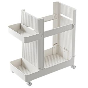 QUA Multi-functional Gym Equipment Organizer Trolley Large Capacity Save Space Fitness Equipment Organizer Durable Portable Cart Yoga Mat Storage Basket Home
