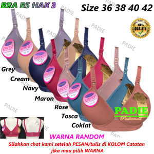 PADIe - BH / Bra Wanita Cewek Dewasa FEMA B5 Cup B Busa Sedang Tanpa Kawat Kaitan 3 Size 36 - 42