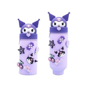 Kotak Pensil Silikon DIY Anak Perempuan Kuromi Melody Cinnamoroll Hello Kitty