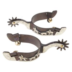 Mild Steel Horse Boot Spur Decoration Western Cowboy Horse Spur Competition Equipments for Men and Women Enduring