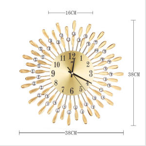 HOL 42CM Wall Clock Nordic Living Room Bedroom Creative Clock 3D Decorative Iron Wall Clock