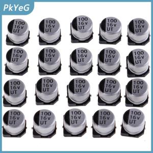 PkYeG 20 chiếc tụ điện điện phân SMD với thông số kỹ thuật 6*5mm 16V 100uF