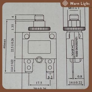 Warm Light Circuit Breaker Overload Protector Switch Fuse 3A 4A 5A 6A 8A 10A 15A 20A 30A