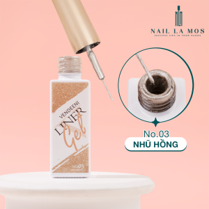 Gel vẽ cọ nét Vendeeni chính hãng 10ml - Sơn gel vẽ trang trí móng nail cọ nét mảnh chất đặc nhiều màu nhũ vàng bạc
