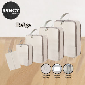 SANCY 5pcs Travel Compression Nylon Waterproof Bag Luggage Organizer Travel Pouch Packing Cubes Organizer Storage Bag - Fulfilled by SANCY