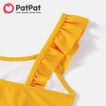 PatPat Family Matching Allover Lemon Print and Solid Halter Neck Two-piece Swimsuit or Swim Trunks Shorts. 