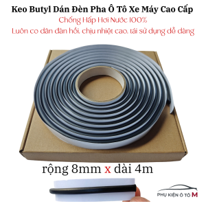 Keo Butyl Dán Đèn Pha Ô Tô Xe Máy Cao CấpBăng Keo Cao Su Butyl Chống Thấm Đèn Xe 8mm x 4mChống Nước Chịu Nhiệt