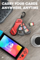 Mumba เคสใส่การ์ดเกม Nintendo Switch 12ช่อง,เคสป้องกันแบบแข็งพกพาและประณีตพร้อมที่ยึดหมุนได้4ชั้นใช้ร่วมกับเกม Switch หรือ OLED. 