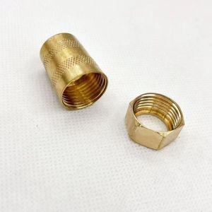 PERPE Metal Water Pipe Connector Practical Long Nut Shower Hose Adapter Bathroom Accessories Round Joints Inlet Outlet